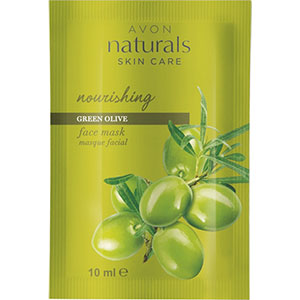 AVON naturals Grüne Olive Pflegende Gesichtsmaske im Beutel