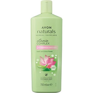 AVON naturals Hair 2-in-1 Shampoo & Spülung Basilikum & Lotusblüte 700 ml
