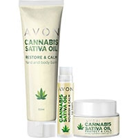 AVON Cannabis Sativa Öl Pflege-Set 3-teilig