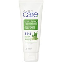 AVON care 3-in-1 Mattierende Gesichtsmaske mit Teebaumöl-Extrakt