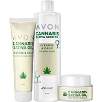 AVON Cannabis Sativa Öl Pflege-Set 3-teilig
