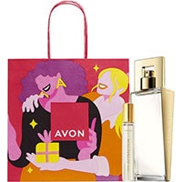 AVON Attraction Eau de Parfum + Taschenspray + Geschenktasche