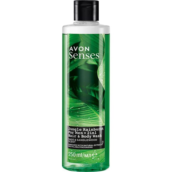AVON Senses Jungle Rainburst 2-in-1 Shampoo & Duschgel 250 ml